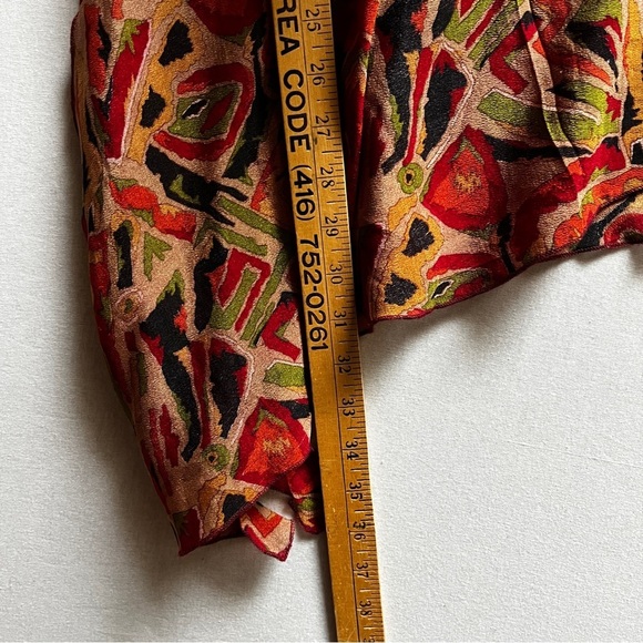 Alchemy recycled silk Asymmetrical Multicolor Top Sz M - Picture 6 of 7